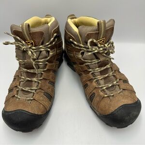 Keen Voyageur Mid Hiking Boots Leather Mesh Womens Size 10 Water Resistant